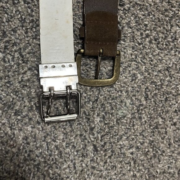 Womens Belts Set of 2 Suede Leather Studded and Animal Zebra Print - Picture 9 of 10